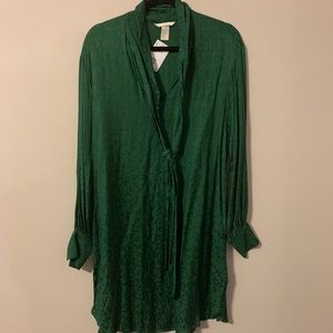 Green tie dress